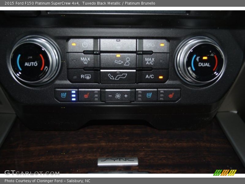 Tuxedo Black Metallic / Platinum Brunello 2015 Ford F150 Platinum SuperCrew 4x4
