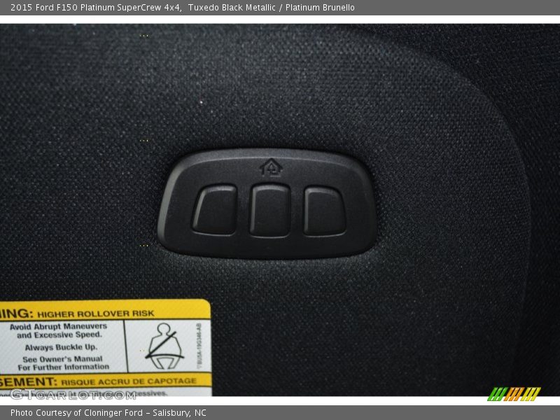 Tuxedo Black Metallic / Platinum Brunello 2015 Ford F150 Platinum SuperCrew 4x4