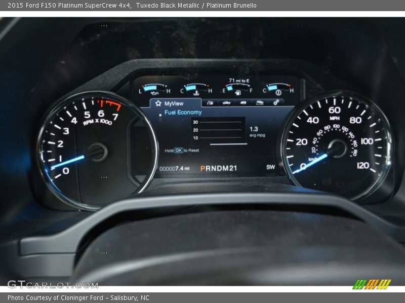 Tuxedo Black Metallic / Platinum Brunello 2015 Ford F150 Platinum SuperCrew 4x4