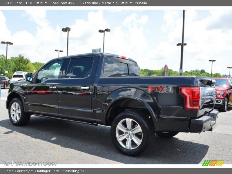 Tuxedo Black Metallic / Platinum Brunello 2015 Ford F150 Platinum SuperCrew 4x4