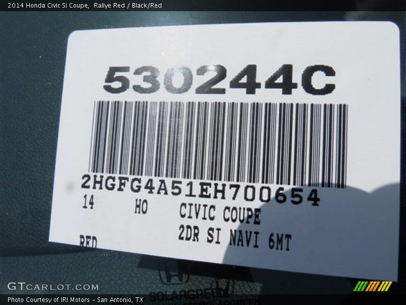 Rallye Red / Black/Red 2014 Honda Civic Si Coupe