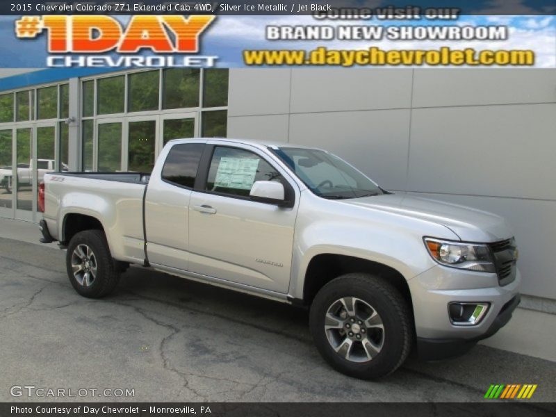 Silver Ice Metallic / Jet Black 2015 Chevrolet Colorado Z71 Extended Cab 4WD