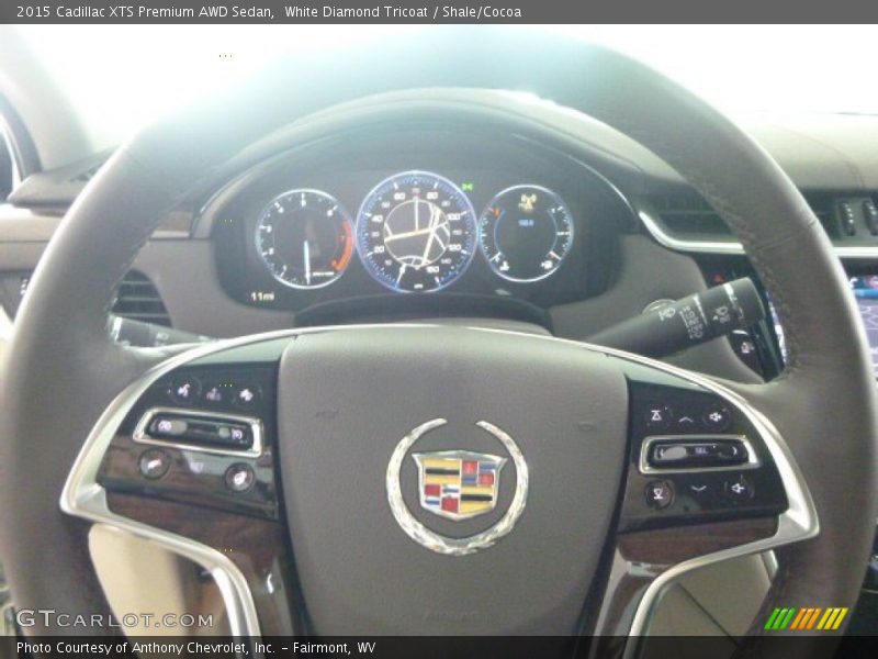 White Diamond Tricoat / Shale/Cocoa 2015 Cadillac XTS Premium AWD Sedan