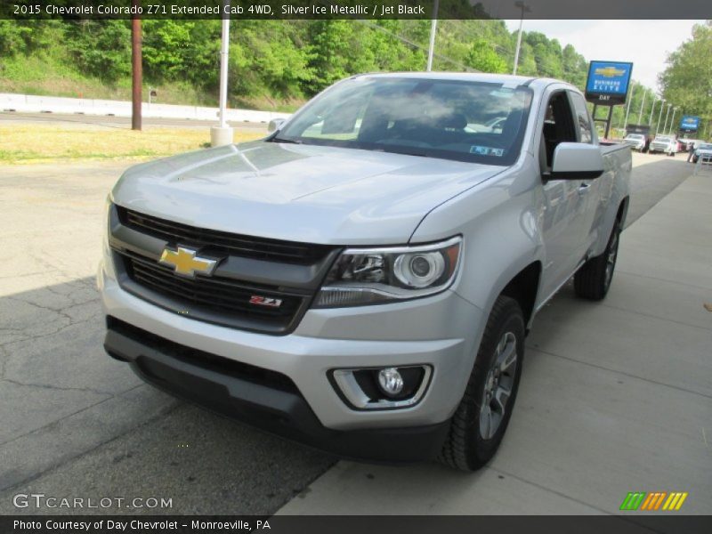 Silver Ice Metallic / Jet Black 2015 Chevrolet Colorado Z71 Extended Cab 4WD