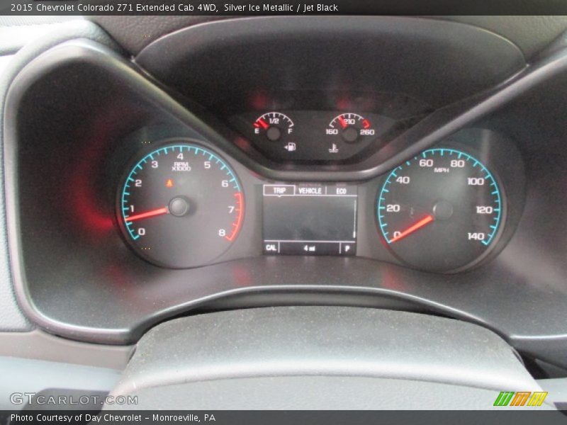Silver Ice Metallic / Jet Black 2015 Chevrolet Colorado Z71 Extended Cab 4WD