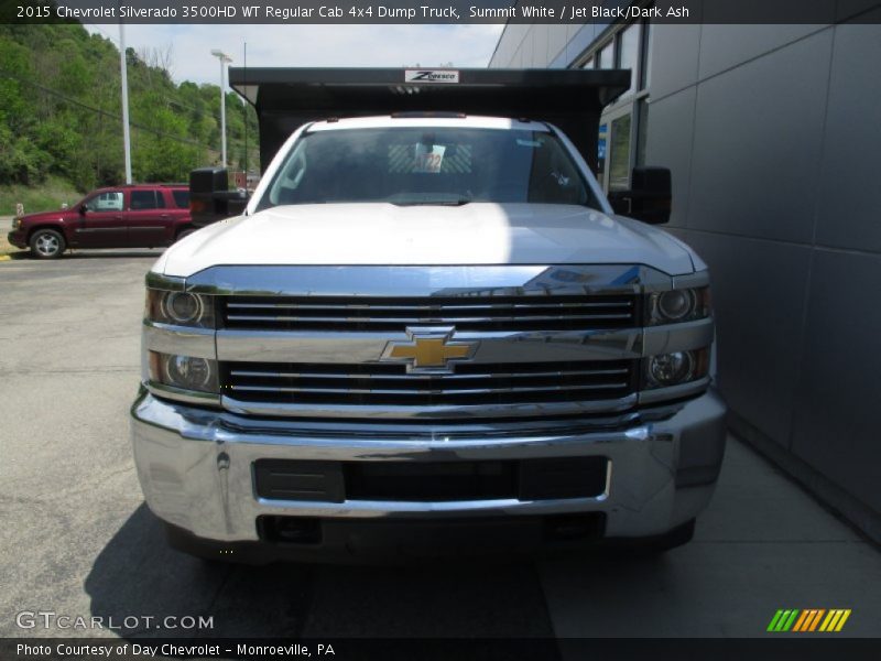 Summit White / Jet Black/Dark Ash 2015 Chevrolet Silverado 3500HD WT Regular Cab 4x4 Dump Truck