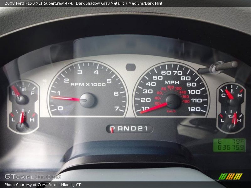 Dark Shadow Grey Metallic / Medium/Dark Flint 2008 Ford F150 XLT SuperCrew 4x4