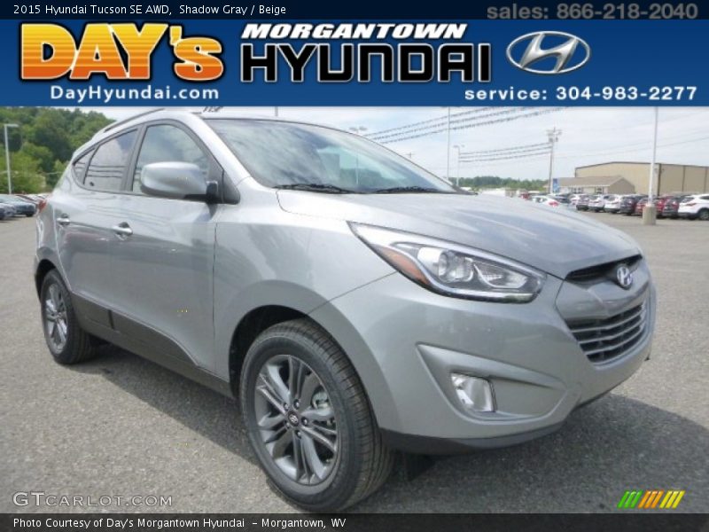 Shadow Gray / Beige 2015 Hyundai Tucson SE AWD