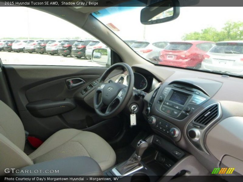 Shadow Gray / Beige 2015 Hyundai Tucson SE AWD