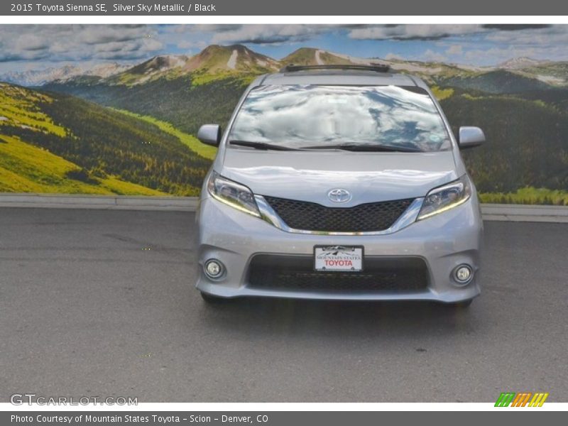 Silver Sky Metallic / Black 2015 Toyota Sienna SE