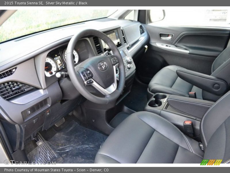 Silver Sky Metallic / Black 2015 Toyota Sienna SE