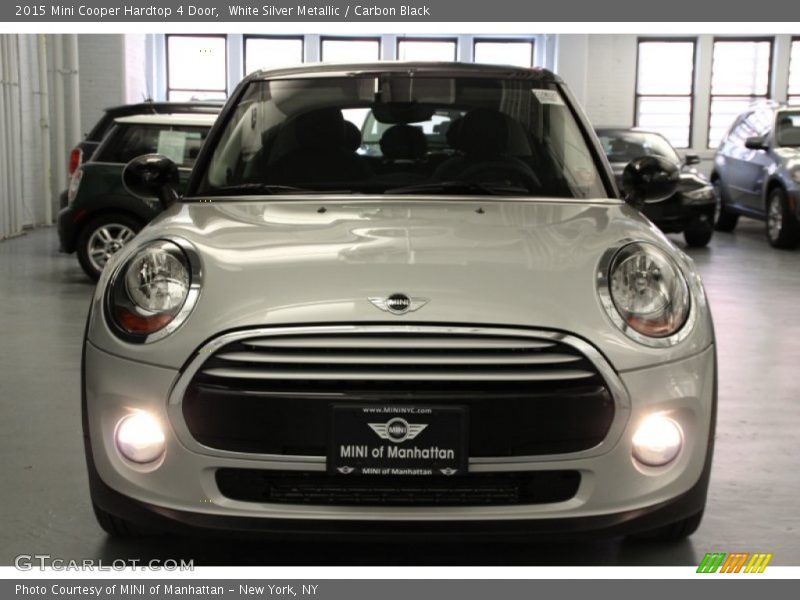 White Silver Metallic / Carbon Black 2015 Mini Cooper Hardtop 4 Door