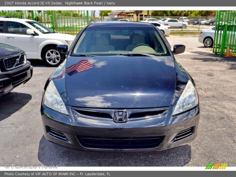 Nighthawk Black Pearl / Ivory 2007 Honda Accord SE V6 Sedan