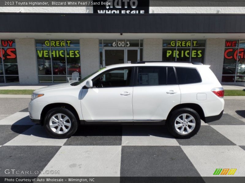 Blizzard White Pearl / Sand Beige 2013 Toyota Highlander