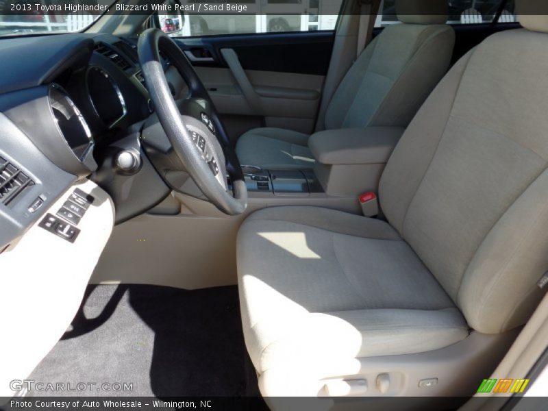 Blizzard White Pearl / Sand Beige 2013 Toyota Highlander
