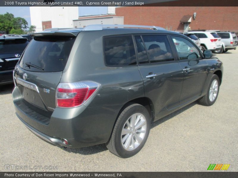 Cypress Green Pearl / Sand Beige 2008 Toyota Highlander Hybrid Limited 4WD