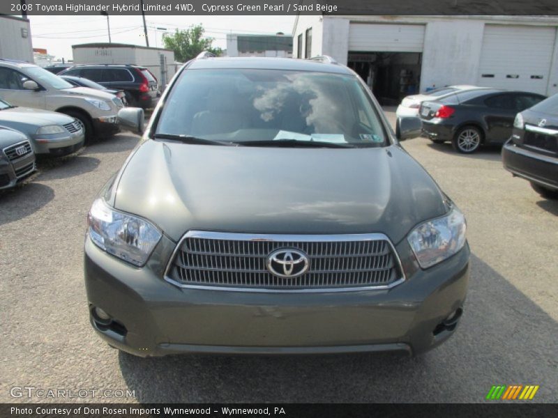 Cypress Green Pearl / Sand Beige 2008 Toyota Highlander Hybrid Limited 4WD