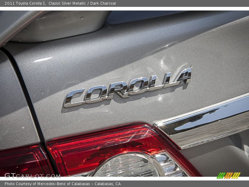 Classic Silver Metallic / Dark Charcoal 2011 Toyota Corolla S
