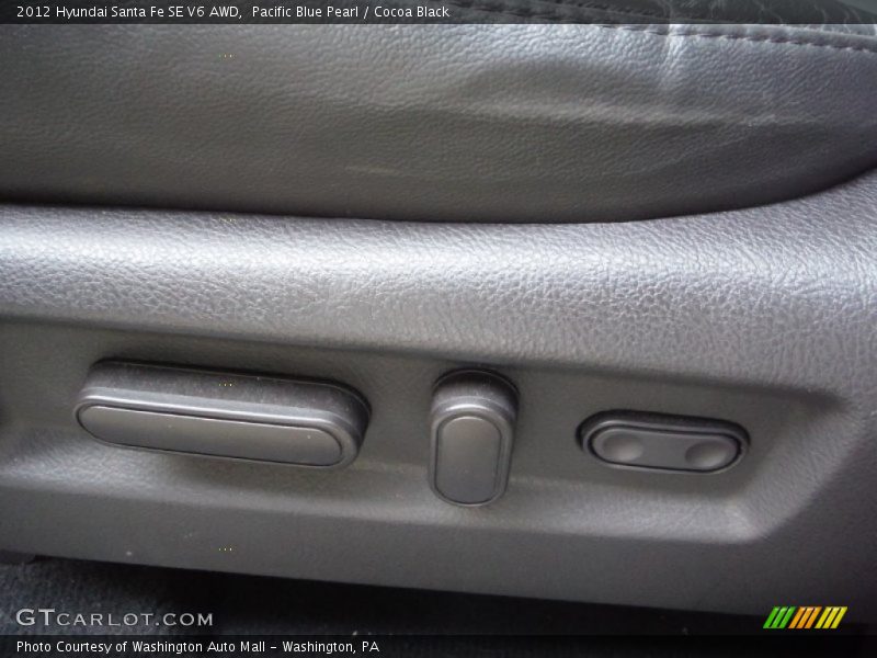 Pacific Blue Pearl / Cocoa Black 2012 Hyundai Santa Fe SE V6 AWD