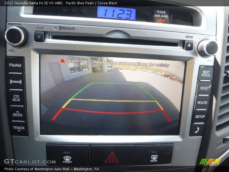 Pacific Blue Pearl / Cocoa Black 2012 Hyundai Santa Fe SE V6 AWD