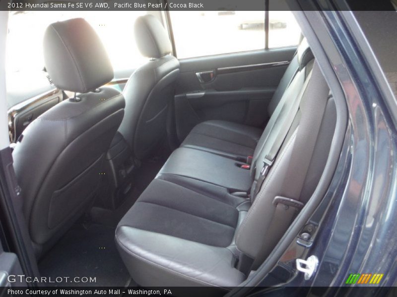 Pacific Blue Pearl / Cocoa Black 2012 Hyundai Santa Fe SE V6 AWD