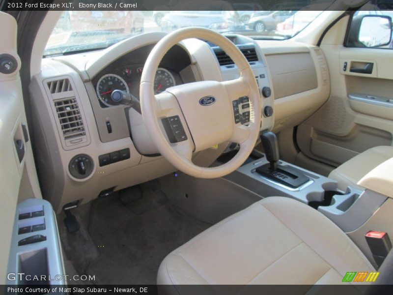 Ebony Black / Camel 2012 Ford Escape XLT