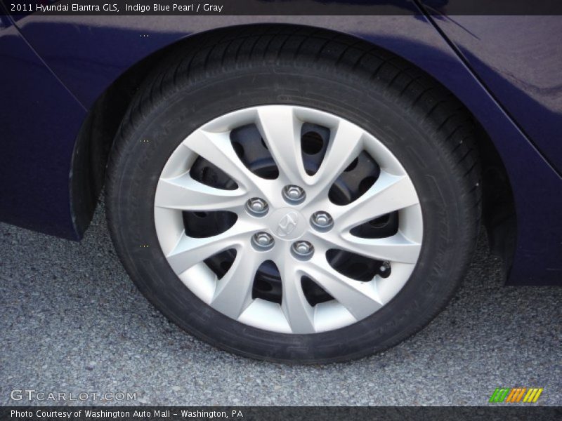 Indigo Blue Pearl / Gray 2011 Hyundai Elantra GLS