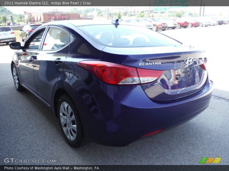 Indigo Blue Pearl / Gray 2011 Hyundai Elantra GLS