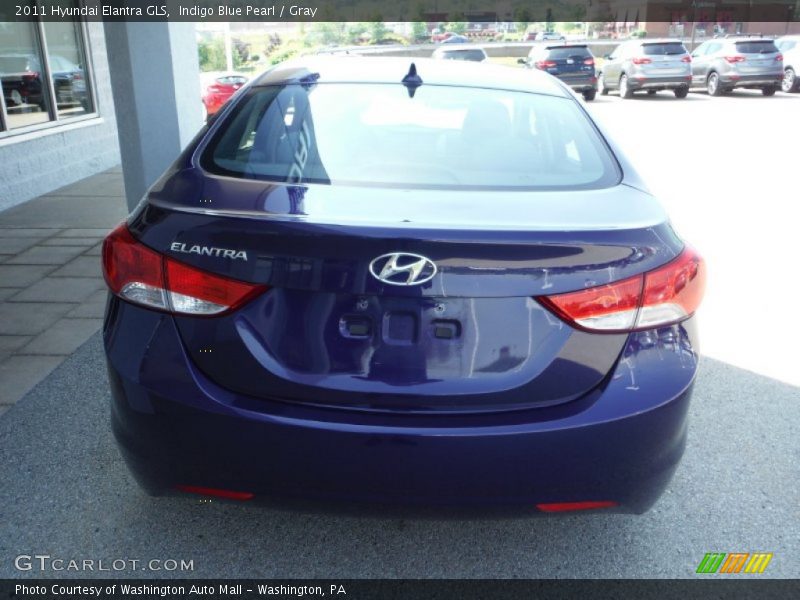 Indigo Blue Pearl / Gray 2011 Hyundai Elantra GLS