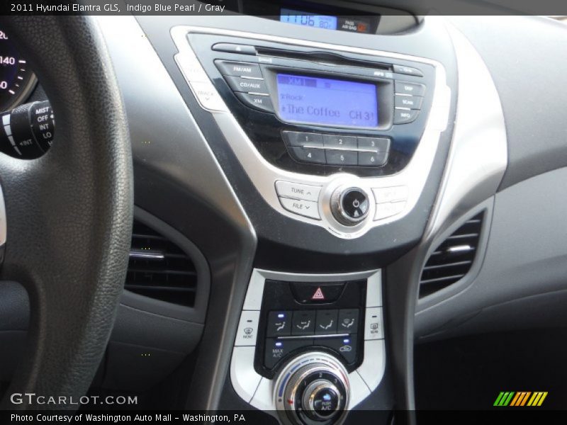 Indigo Blue Pearl / Gray 2011 Hyundai Elantra GLS