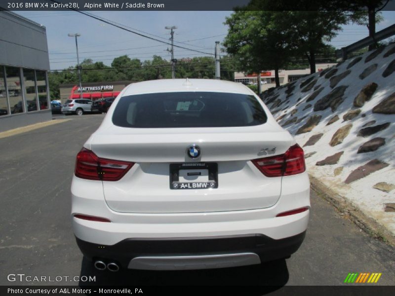 Alpine White / Saddle Brown 2016 BMW X4 xDrive28i