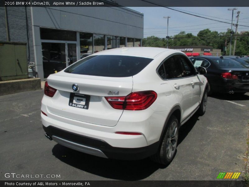 Alpine White / Saddle Brown 2016 BMW X4 xDrive28i