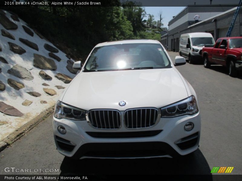 Alpine White / Saddle Brown 2016 BMW X4 xDrive28i