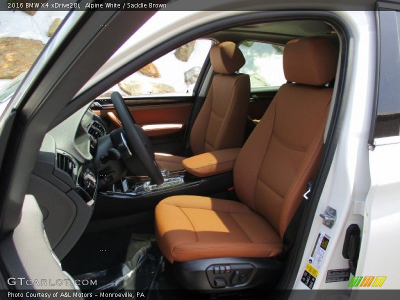  2016 X4 xDrive28i Saddle Brown Interior