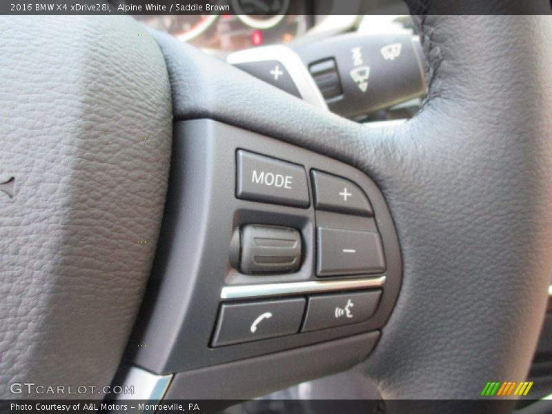 Controls of 2016 X4 xDrive28i