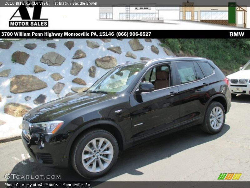 Jet Black / Saddle Brown 2016 BMW X3 xDrive28i