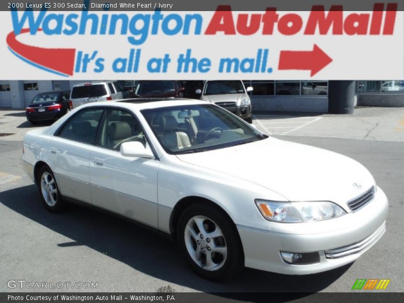 Diamond White Pearl / Ivory 2000 Lexus ES 300 Sedan