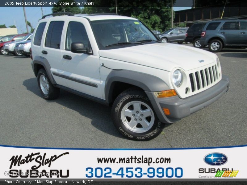 Stone White / Khaki 2005 Jeep Liberty Sport 4x4