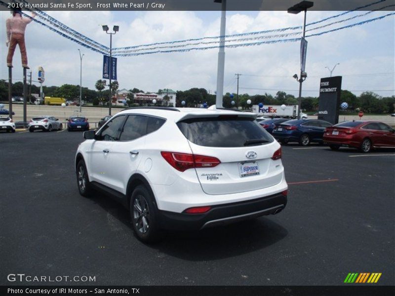 Frost White Pearl / Gray 2016 Hyundai Santa Fe Sport
