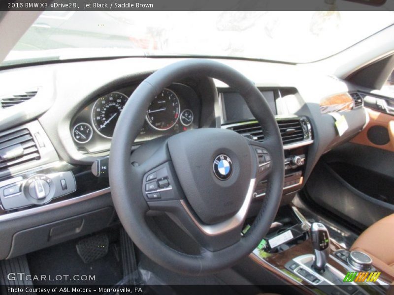 Jet Black / Saddle Brown 2016 BMW X3 xDrive28i