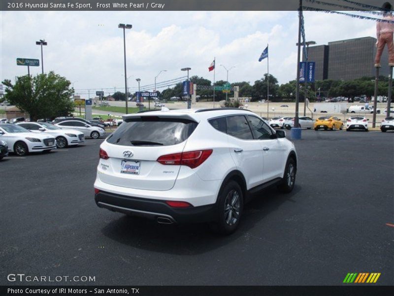 Frost White Pearl / Gray 2016 Hyundai Santa Fe Sport