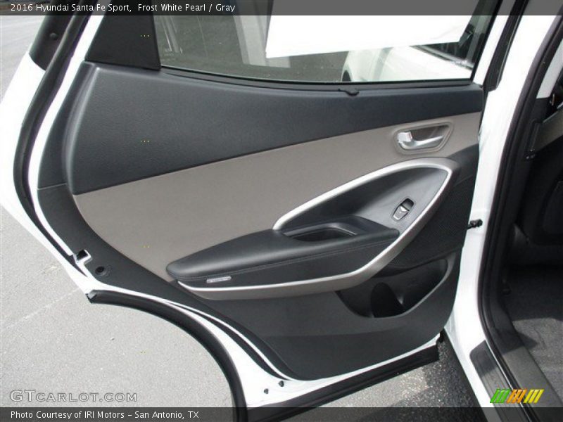 Frost White Pearl / Gray 2016 Hyundai Santa Fe Sport
