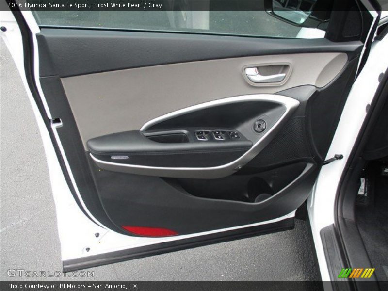 Frost White Pearl / Gray 2016 Hyundai Santa Fe Sport