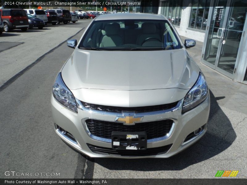 Champagne Silver Metallic / Cocoa/Light Neutral 2014 Chevrolet Malibu LT