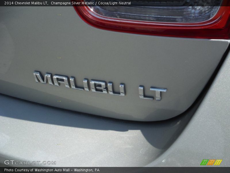 Champagne Silver Metallic / Cocoa/Light Neutral 2014 Chevrolet Malibu LT