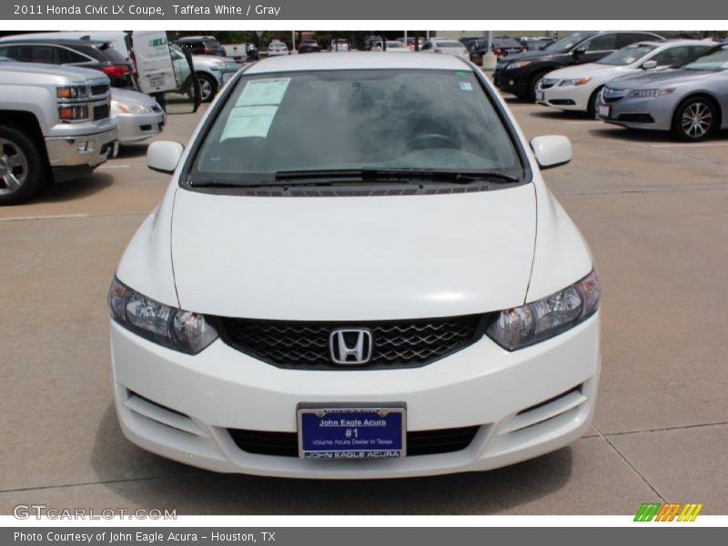 Taffeta White / Gray 2011 Honda Civic LX Coupe