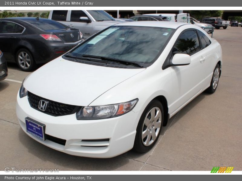 Taffeta White / Gray 2011 Honda Civic LX Coupe