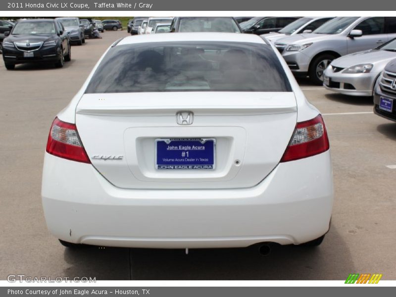 Taffeta White / Gray 2011 Honda Civic LX Coupe