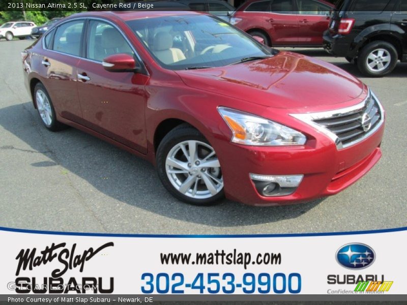 Cayenne Red / Beige 2013 Nissan Altima 2.5 SL