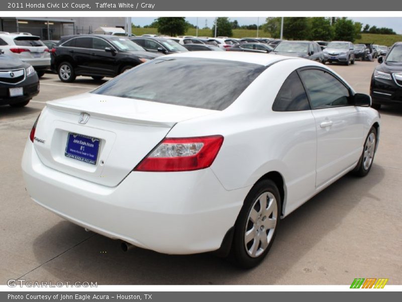 Taffeta White / Gray 2011 Honda Civic LX Coupe